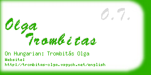 olga trombitas business card