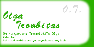 olga trombitas business card